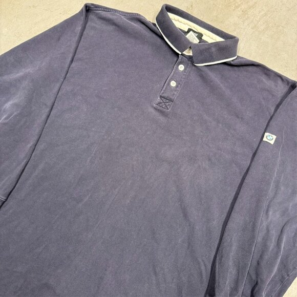 Vintage BMW Lifestyle Long Sleeve Polo Shirt 100% Cotton Blue XXL - Picture 3 of 5